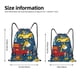 thumbnail image 2 of Fotbe Vehicles Cartoon with Funny Drivers Bolsa Mochila con Cordón Estampada, Bolsa de Gimnasio Deportiva, Bolsa Cinch, Bolsa con Cordón para Hombres y Mujeres-Medium, 2 of 6
