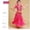 Hot Pink, variant on Big Girls Outfits Set Kids Belly Dance Sequin Dance Halloween Wear Carnival Sets Red 3-4T