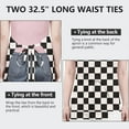 thumbnail image 6 of Black and White Checkered Pattern Apron-Garden Aprons for Women with Pockets-Cotton Linen Waterproof Kitchen Cooking Gardening Aprons Adjustable for Kitchen,Cooking,BBQ and Salon 33x27 Inch, 6 of 7