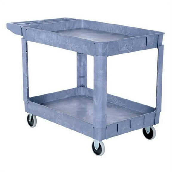 Vestil PLSC-2-2436 2 Shelves Plastic Utility Cart- 24.5 x 36 in.