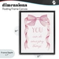 thumbnail image 4 of Stupell Industries Shabby Chic Feminine Encouragement Ribbon Black Floating Frame Canvas Art, 17 x 21, by Cindy Jacobs, 4 of 8