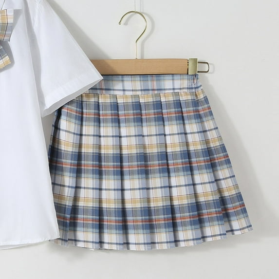 2-12Years Girls Womens Pleated Skirt School Uniform Mini Skirts