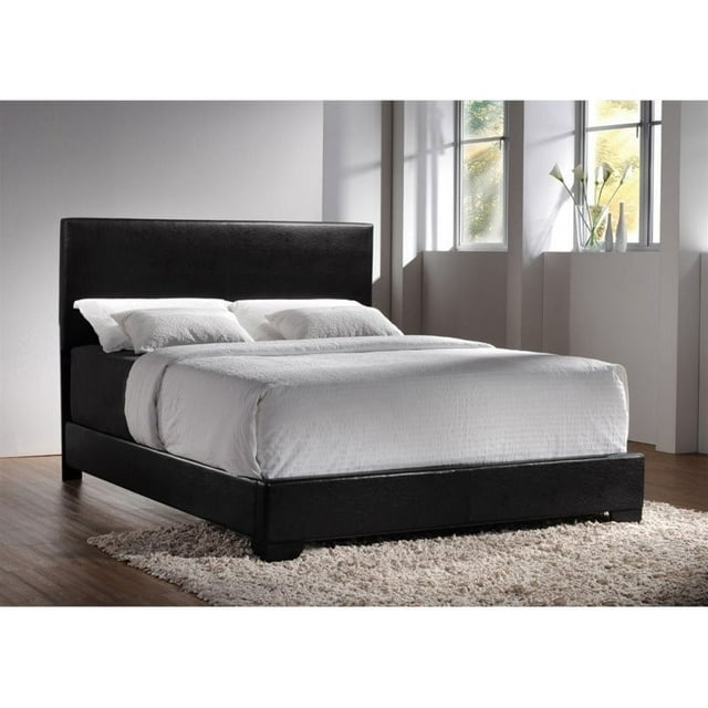Coaster Conner Upholstered Platform California King Bed in Black