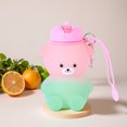 thumbnail image 1 of Botella de agua plegable de 600 ml con asa, con diseño de oso, vaso plegable de gran capacidad para mochileros y acampadas, 1 of 7