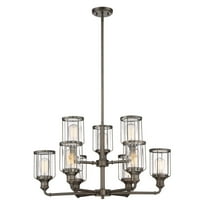 Designers Fountain Anson Satin Copper Bronze 9 Light Chandelier, 91389-SCB