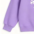 thumbnail image 5 of Girls Snowflake Print Crewneck Sweatshirt, Soft Long Sleeve Pullover Top for Kids, Casual Winter Fleece Lined Sweater Shirt for School Daily Wear, 5 of 6