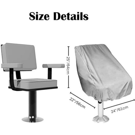 Boat Seat Cover Outdoor Waterproof Pontoon Seats Weather Resistant Captain S Chair All Season Protection Silver Canada - Pontoon Boat Seat Covers For Damaged Seats