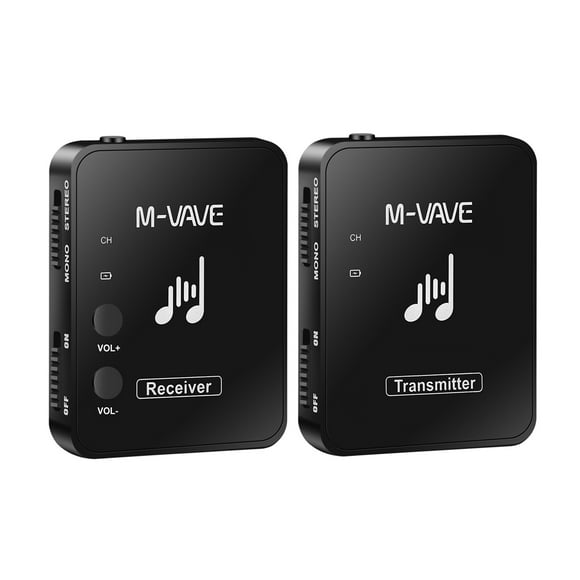 M-VAVE WP-10 Écouteurs Sans Fil 2,4 GHz Système de Transmission pour Moniteur Émetteur Rechargeable
