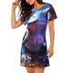 thumbnail image 2 of Easygdp Colorful Frog Among Flowers Camisón de manga corta para mujer, informal, estampado, 2 of 6