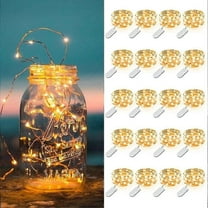 20 Pack Fairy Lights Battery Operated, 3.3ft 10 Led Mini Waterproof Fairy String Lights Silver Wire