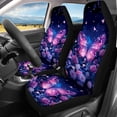 thumbnail image 3 of Pzuqiu Galaxy Butterfly with Florals Car Seat Covers Full Set Front and Rear Seat Cover Set Interior Decor Breathable Car Seat Covers Set Fit for Trucks Cars, 3 of 10