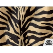 Velboa Faux Fake Fur Short Pile Black and Brown Zebra Fabric