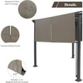 thumbnail image 5 of 2PCS 16x4 Ft Universal Replacement Canopy for Pergola Structure,Shade Canopy Cover, Waterproof Polyester Cover for Durable Use(Cover only), Brown, 5 of 9