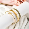 thumbnail image 3 of Stylish 3 Pcs Multipack Bracelets for Women, Stackable Yellow Gold Plated Bracelets Set, Trendy Jewelry Gift for Her, 3 of 7