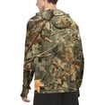 thumbnail image 4 of WTOBBY Men's Long Sleeve Camouflage Hoodie with SPF/UV Protection, Sun Protective Shirt for Daily Use, Quick-Dry and Breathable Design for Comfort ,Brown S, 4 of 4