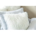 thumbnail image 4 of Phantoscope Merino Style Faux Fur Series Decorative Throw Pillow Bundle, 12" x 20"/18" x 18", White, 2 Pack, 4 of 5