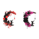 thumbnail image 1 of Corona Calavera Artificial Halloween Vid Hecha A Mano Con Rosa (F), 1 of 8