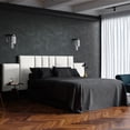 thumbnail image 4 of Jaxx  Panelist Padded Headboard - Set of 2 Wall Panels Microvelvet Limestone Grey - Queen, 4 of 5