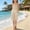 Beige, variant on Girls Two Piece Outfits Summer Comfy Travel Beach Vacation Set Cotton Linen Tank Top and Bermuda Shorts with Pockets 3-14 Years