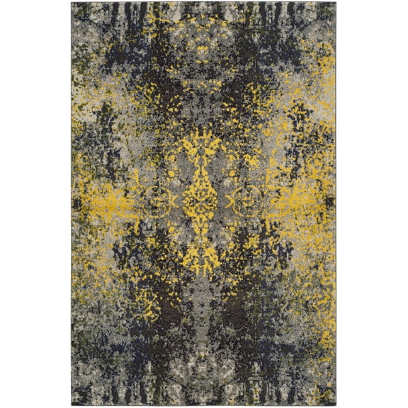 SAFAVIEH Monaco Bojan Abstract Area Rug, Grey/Multi, 6'7" x 9'2"