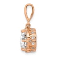 thumbnail image 2 of FB Jewels 10K Tiara Collection Rose Gold Polished CZ Pendant, 2 of 3