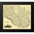 thumbnail image 2 of Dickinson 22x20 Black Modern Framed Museum Art Print Titled - Boston Massachusetts - Dickinson 1844, 2 of 5