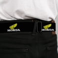 thumbnail image 4 of Honda Motorsports Belt, Seatbelt Buckle Belt, Honda Motorcycle Curved Logo Black Yellow White, 34 to 52 Inches, 4 of 9