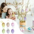 thumbnail image 4 of 6PCS Easter Hanging Eggs, Multicolored Plastic Easter Egg Hanging Ornaments, Colorful for Easter Tree Basket Decor Party Favors Supplies Home, 4 of 6