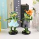 thumbnail image 3 of 4x Cute Cartoon ranas escultura ornamental figurita estatua foto accesorios Gloria estatua de escultura de escritorio, 3 of 5