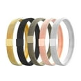thumbnail image 3 of 5pcs Men's Stretchable Bracelet Metal Armband Spring Armlet Wristband Sleeve Cuff (Mixed Color), 3 of 9