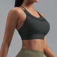 thumbnail image 5 of vdgthytj Yoga Tank Tops for Women with Built in Bra Sleeveless Crew Neck Cross Back Slim Fitted Quick Dry Gym Workout Crop Tops, 5 of 6