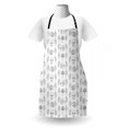 thumbnail image 3 of Animal Apron, Monochrome Print of Mollusk Sketch Snail Mushroom and Herbs Illustration, Unisex Kitchen Bib with Adjustable Neck for Cooking Gardening, Adult Size, White Charcoal Grey, by Ambesonne, 3 of 4
