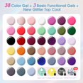 thumbnail image 2 of Set de esmalte en gel ROSALIND de 42 piezas y 38 colores con base y top coat, 2 of 9