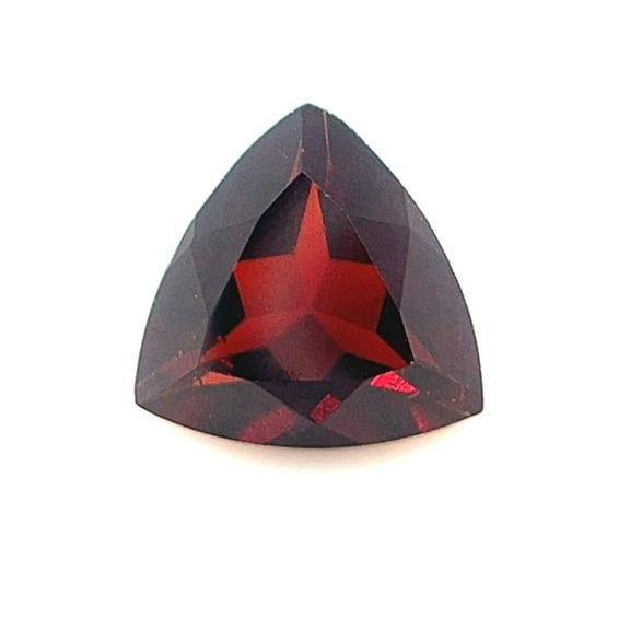Certified Natural 1.75 Carat Red Garnet Trilliant Shape Brilliant Cut 8 mm Loose Gemstone January Birthstone