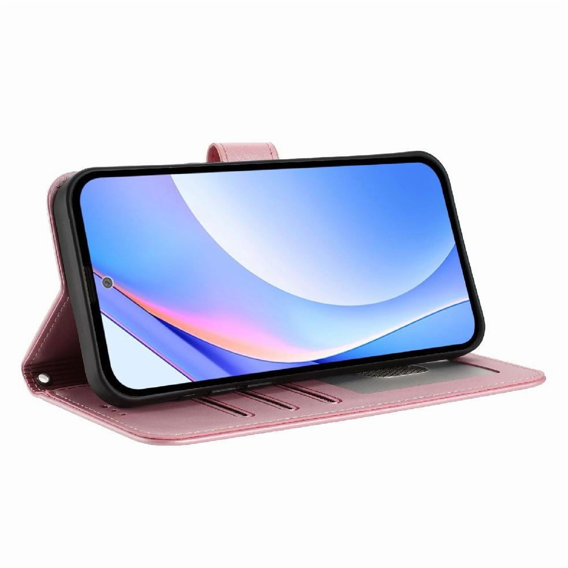 Phone Case for Blu View 5 Pro Rfid Blocking Flip Folio Card Slots Holder Kickstand Pu Leather Magnetic