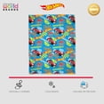 thumbnail image 2 of Official Hot Wheels Fleece Blanket | Super Soft Warm Blue Throw, Flame Design |, 2 of 9