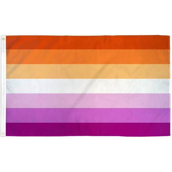 Lesbian Sunset 2X3Ft Poly Flag Lgbtq Lesbian Rainbow Pride Flag