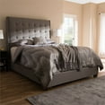 thumbnail image 2 of Baxton Studio Lit Grand Capitonné en Georgette Gris Clair, 2 of 8