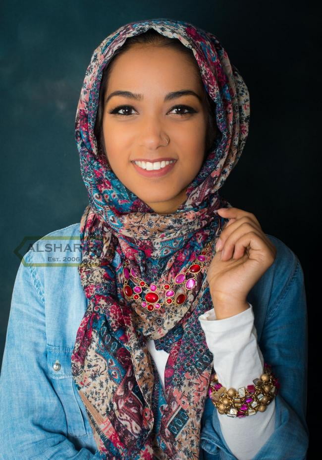 INTRICATE DESIGN FASHION SCARF MUSLIM HIJAB 66" X 25" HEAD WRAP SHAWL