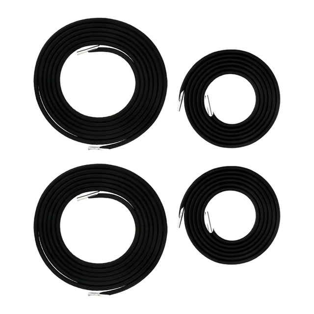 Almencla 4 Pcs Cordon Élastique Lacets Fournitures Remplacement pour Chaise Zéro Noir
