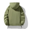 thumbnail image 2 of Christmas Clearance Ofreoo Men's Stitching Drawstring Hooded Slim Fashion Jacket Coat Outwear, 2 of 8