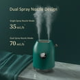 thumbnail image 3 of Mistaha Dual Spray Nozzle Aroma Diffuser Humidifier 3 Levels Adjustable Mist Modes with B-attery Cell Display 500ML Big Capacity Water T-ank USB Type C C-harging Port Powered Operated Portable Home, 3 of 8