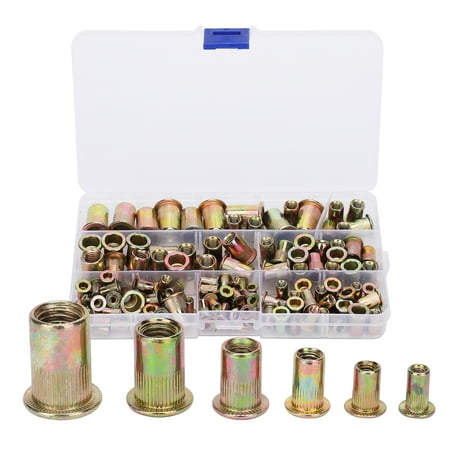 

2024 150pcs Galvanized Rivet Nut Set Mixed Insert Fastener Rivet Nut Threaded Hardware Parts