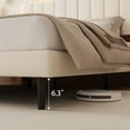 thumbnail image 5 of Lijimei Queen Size Platform Bed Frame with LED Light and Adjustable Upholstered Headboard, No Box Spring Needed, Easy Assembly, Beige Velvet, 5 of 9