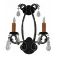 thumbnail image 2 of Meyda Tiffany 133962 Peak Crystal 2 Light 20" Tall Wall Sconce - Black Textured, 2 of 2
