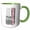 Green/White, variant on 3drose, American Flag Patriotic Best Uncle Ever Fun Cool, 11oz Two-tone Green Mug