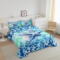 thumbnail image 3 of Erosebridal Child Starfish Bedding Full Comforter Set, Marine Seashell Down Comforter, Striped Decoration, Reversible 3 Pieces, 3 of 7