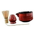 thumbnail image 4 of Set de 4 piezas para preparar té Matcha, incluye cuenco, vertedor, batidor y soporte Rojo, 4 of 9