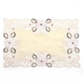 thumbnail image 2 of MYG 12x18in Table Runner Embroidered Floral Lace Fabric Translucent Gauze Table Cloth 3#, 2 of 9