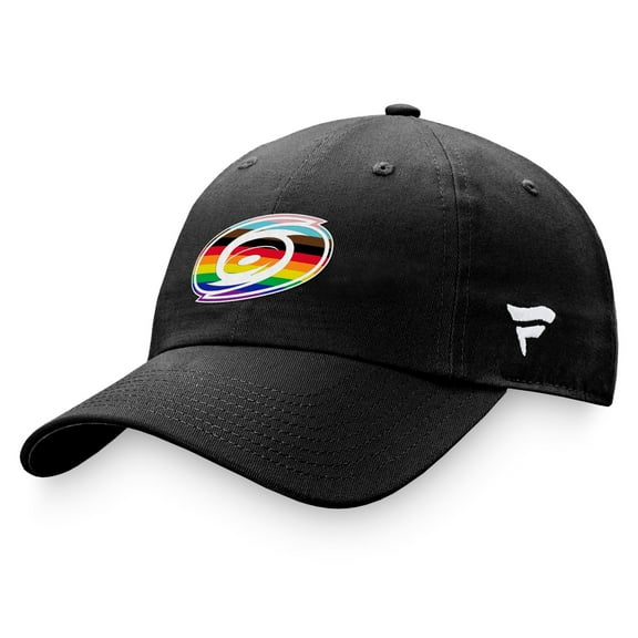 Men's Fanatics Black Carolina Hurricanes Team Logo Pride Adjustable Hat